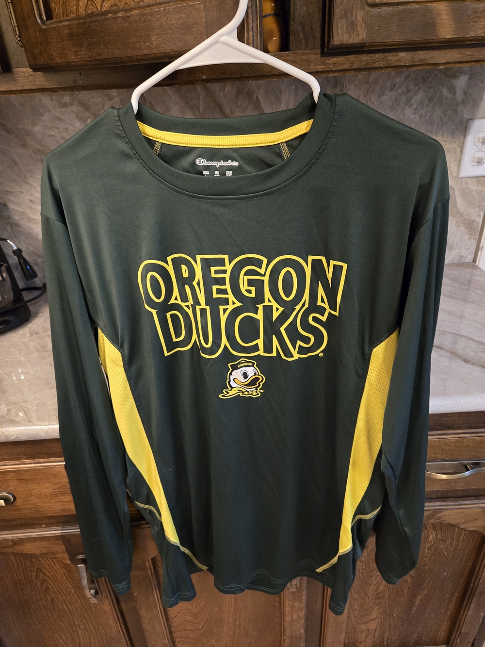 Champion Dark Green Top with Yellow Trim and White Logo